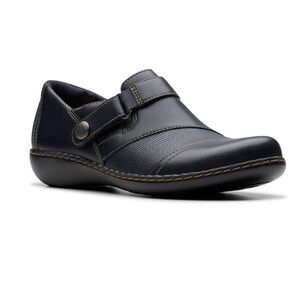Clarks Ashland Gem Navy Leather Shoes